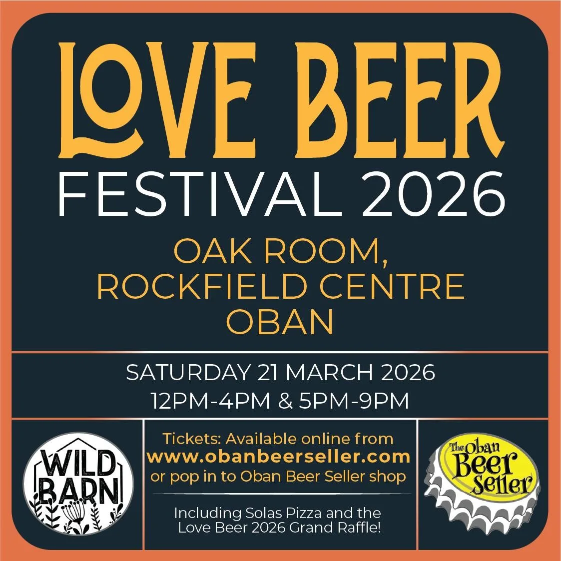 LOVE BEER AFTERNOON SESSION 12-4  Tickets - Wild Barn Brewery makes Oban home and The Oban Beer Seller is 6